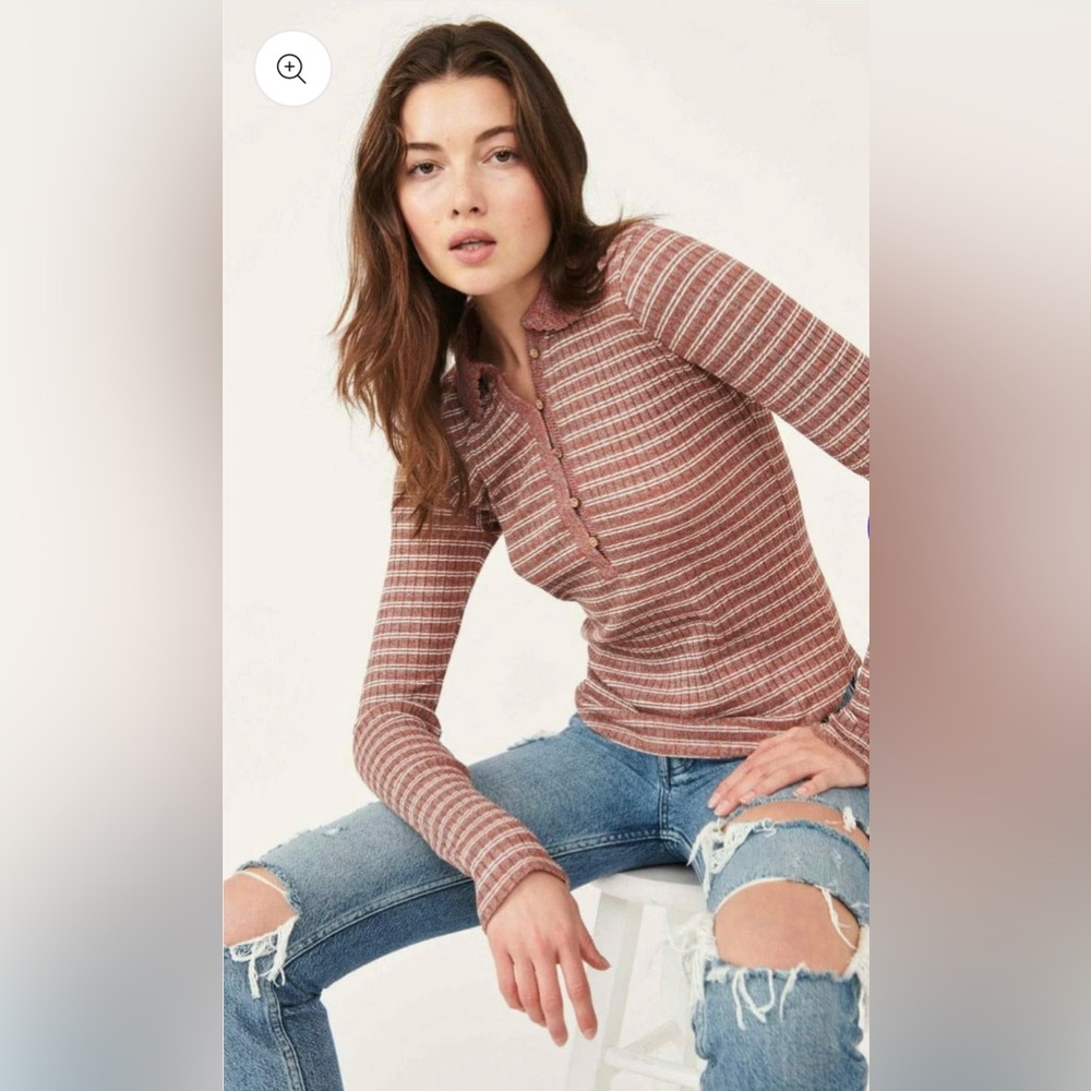 COPY - Free People Delilah knit shirt L